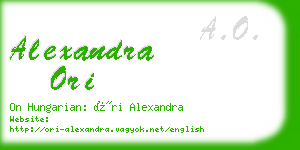 alexandra ori business card